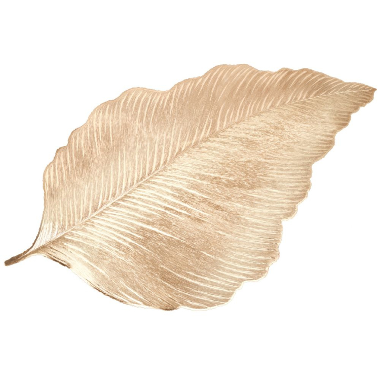 Mata dekoracyjna liść GLOSSY złota RAVI